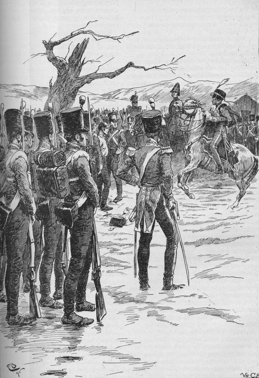 En husar stormet inn med nyheten om at fienden var over oss!, 1895, 1902 av GB