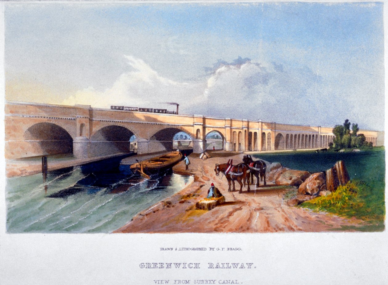 Greenwich Railway, Deptford, London, 1836 av GF Bragg