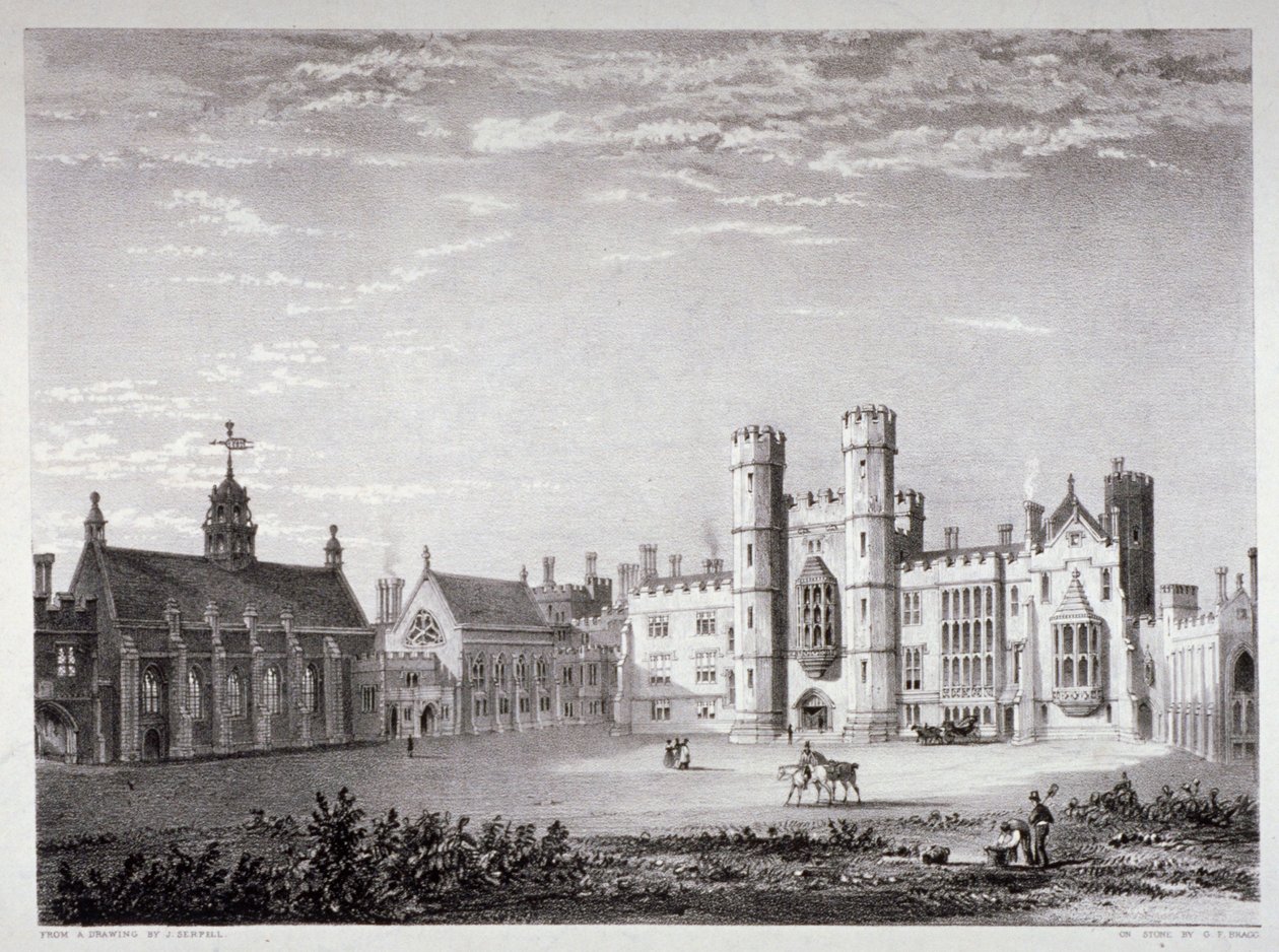 Lambeth Palace, London, c1830 av GF Bragg