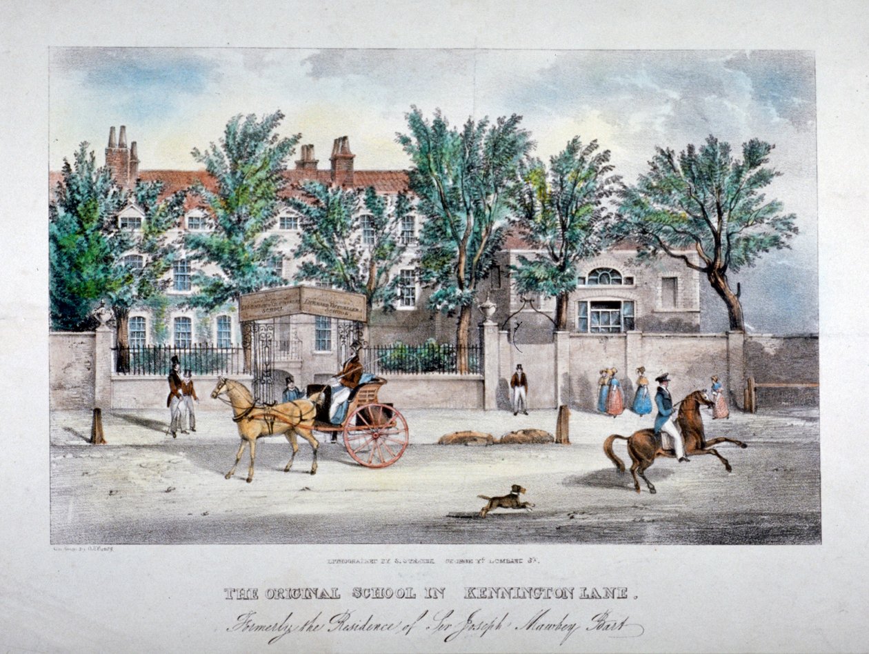 The Licensed Victuallers' School, Kennington Lane, Lambeth, London, c1841. av GF Bragg