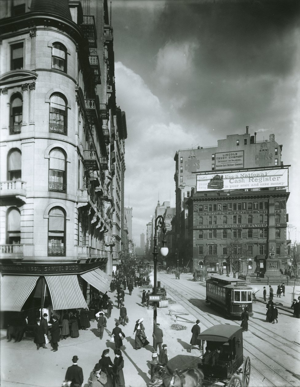 Broadway nordover fra 24th Street, New York City av G.P. Hall und Sohn