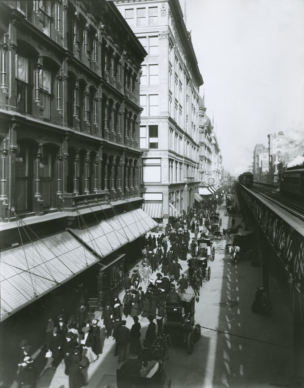 Sixth Avenue mellom 23rd og 18th Streets, New York City av G.P. Hall und Sohn