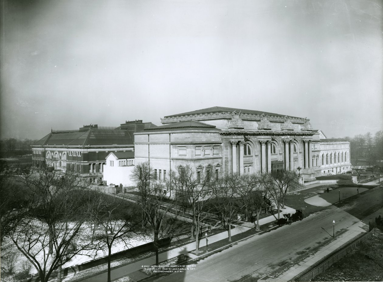 Metropolitan Museum of Art fra sørøst, New York City, 1909 av G.P. Hall und Sohn