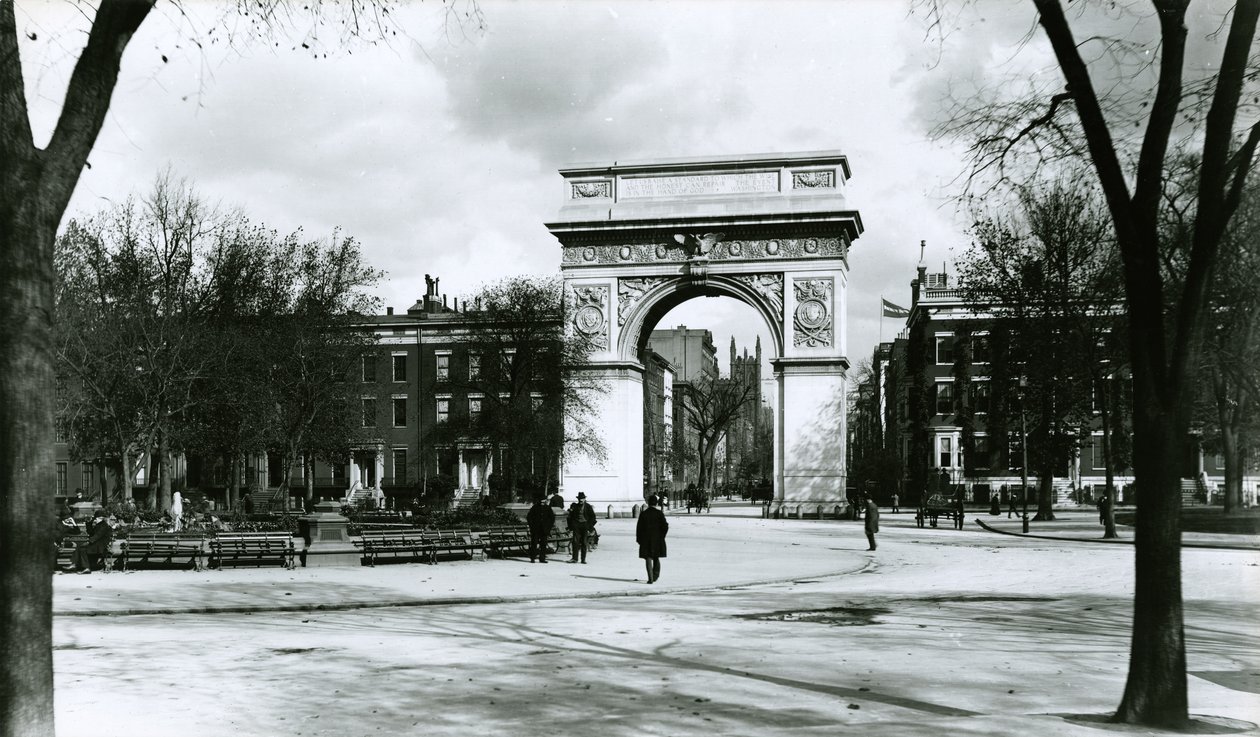 Washington Arch, Washington Square Park, New York City av G.P. Hall und Sohn