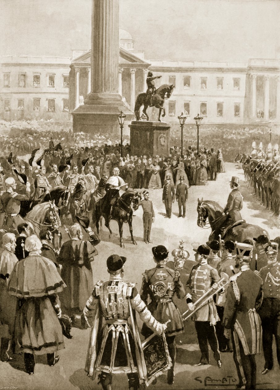 The End of the Crimean War: The Proclamation of Peace at Charing Cross, april 1856, fra 