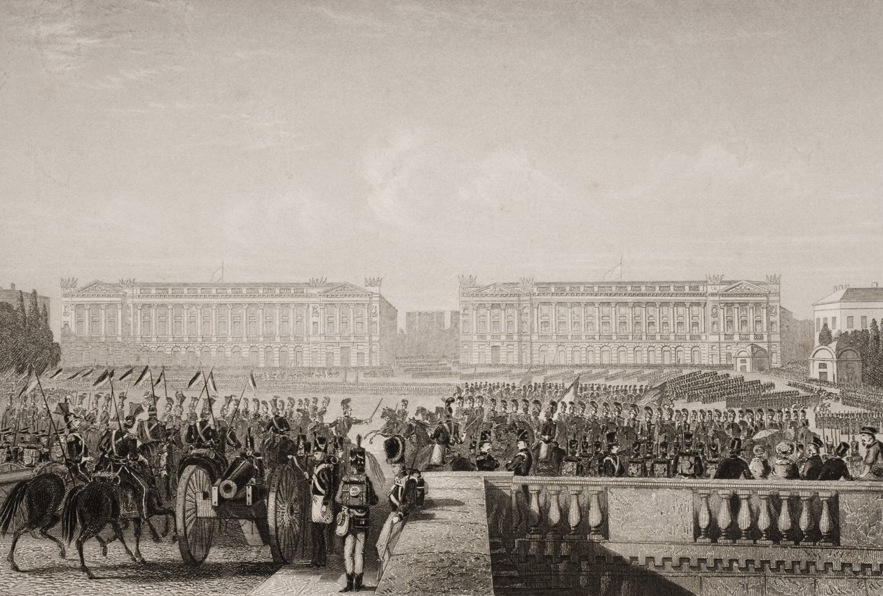 De alliertes inntog i Paris i 1815, illustrasjon fra 