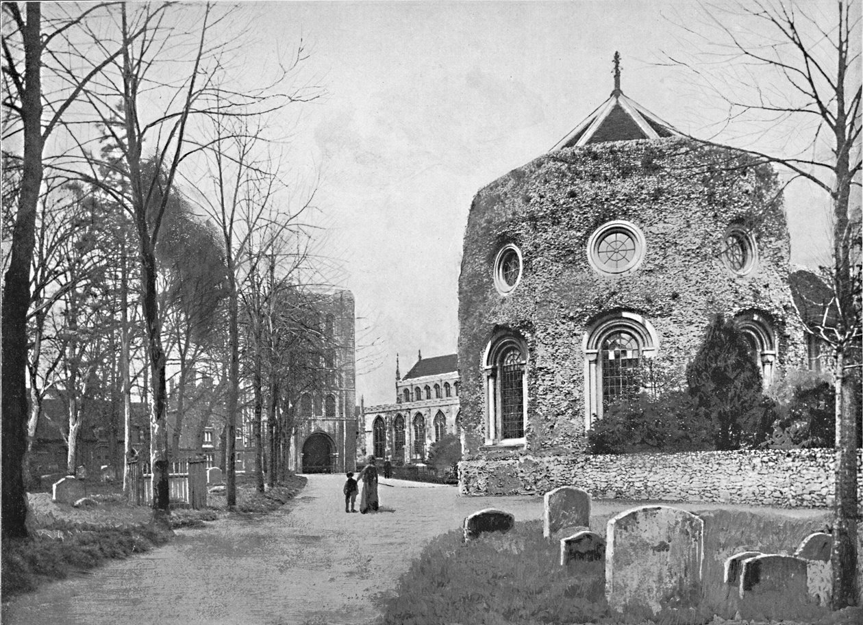 Bury St. Edmunds: Tower, Church and Abbey, c1896 av G. A. Nichols