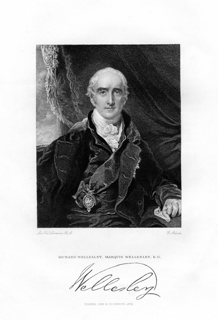 Richard Colley Wesley, senere Wellesley, 1st Marquess Wellesley, 1829. av G Adcook