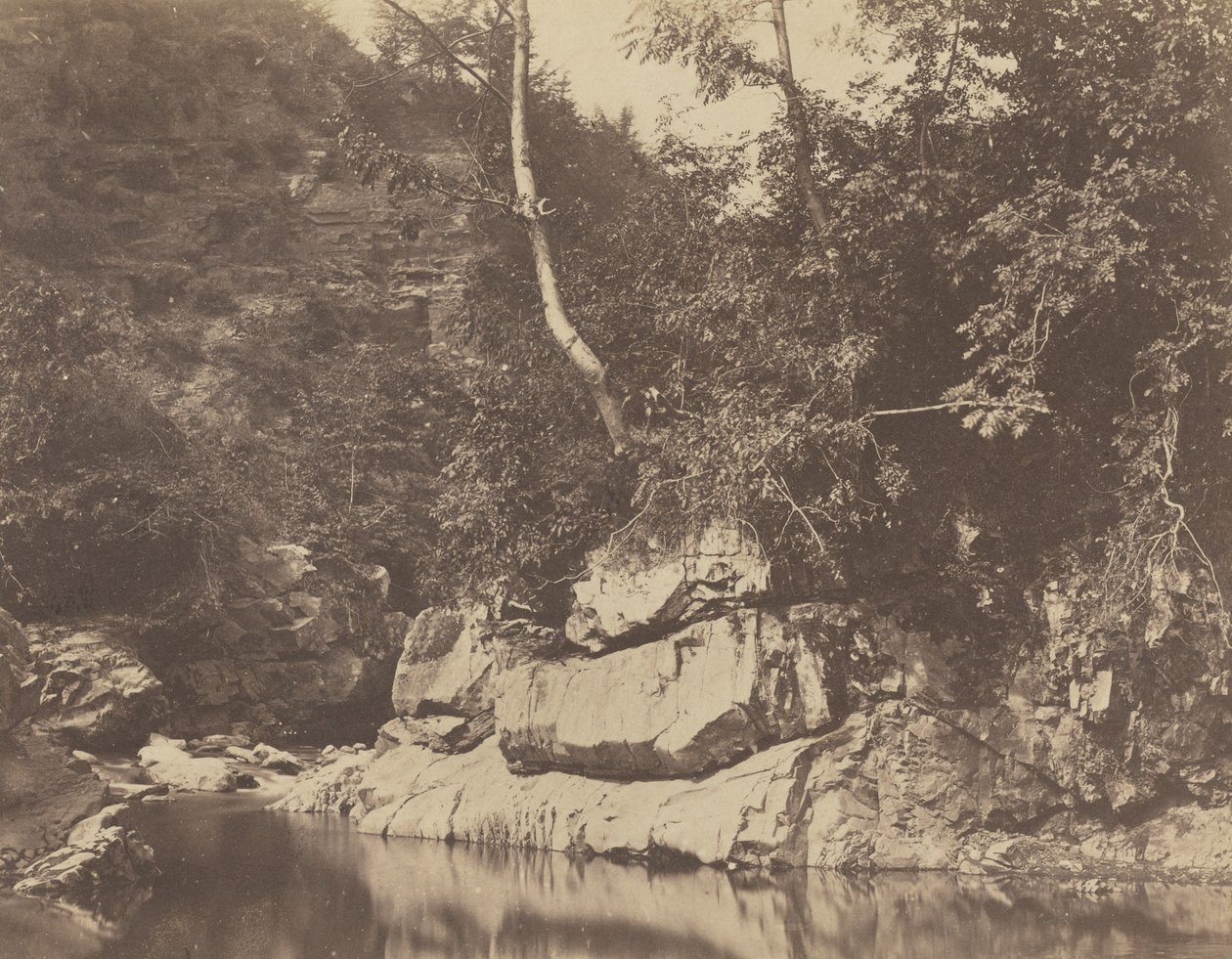 Elvescene, ca. 1855. av G. B. Gething