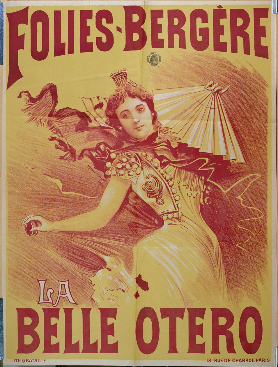Plakatreklame la Belle Otero på Folies-Bergere, 1894 av G. Bataille