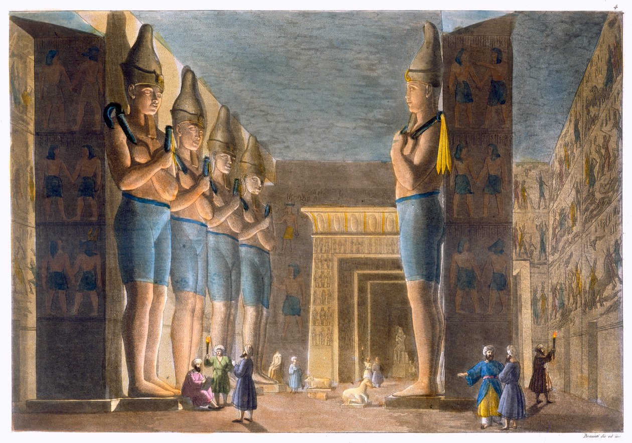 Ramses II-tempelet, Abu Simbel, Egypt, c1820-1839 av G Bramati