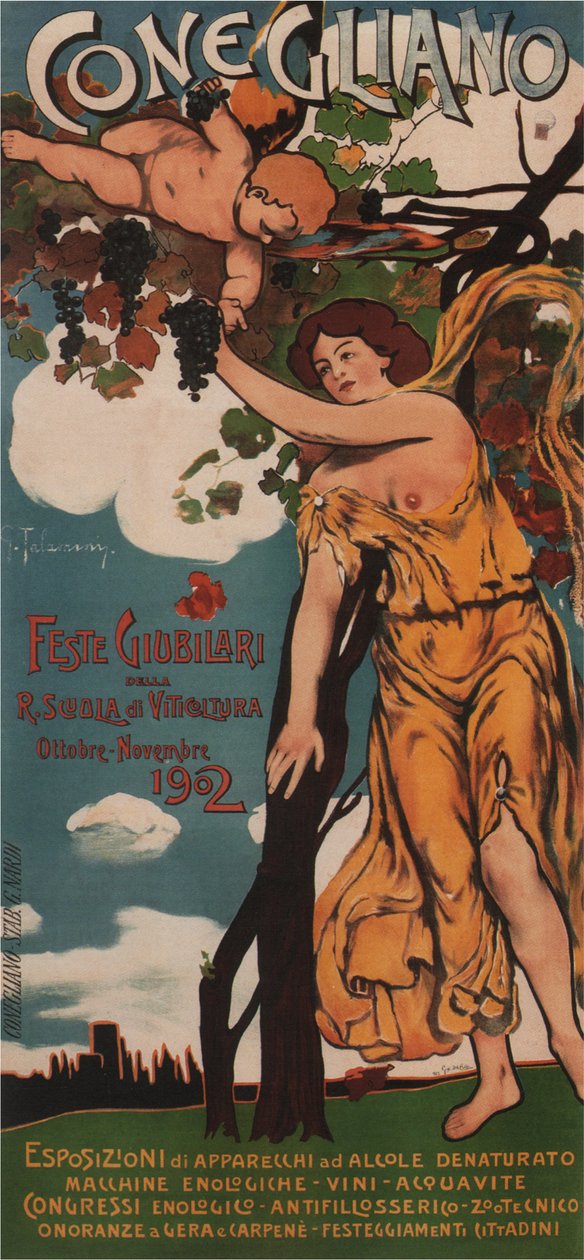 Conegliano - Jubileumsfeiringer av Royal School of Viticulture, 1902 av G. Del Colle and G. Talamini
