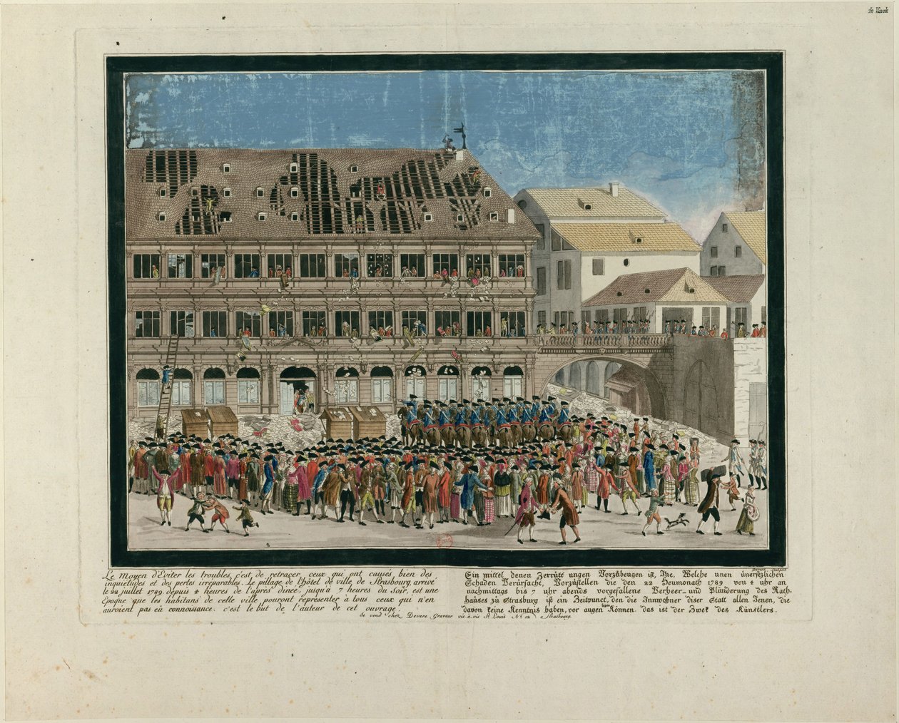 Dagen 21. juli 1789. Stormingen av Strasbourgs rådhus 21. juli 1789, ca. 1790. av G. Devere