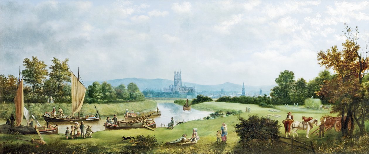 Glorious Summer, Gloucester fra Nordvest, 1879 av G. F. Walton