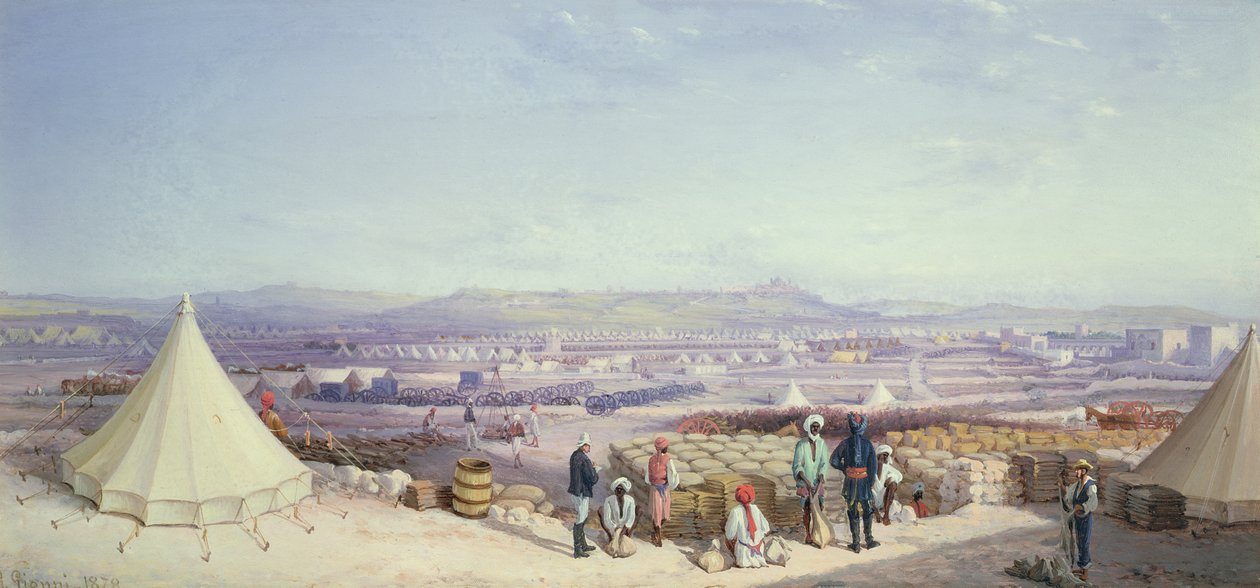 Artilleri- og kavalerileiren i San Antonio, Malta av G. Gianni