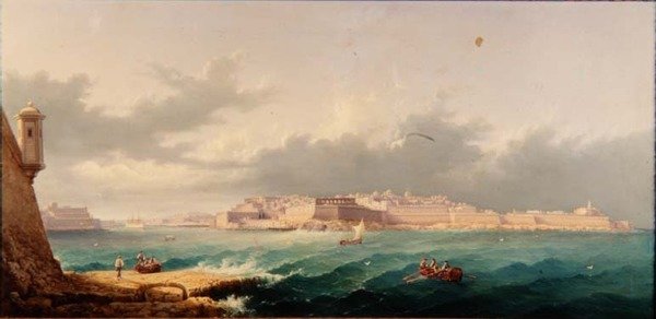 Valletta og Grand Harbour fra Ricasoli Point av G. Gianni