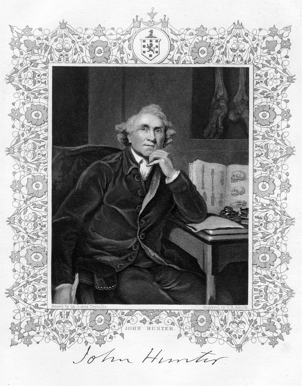 John Hunter 1728-1793, skotsk kirurg, 1800-tallet. av G. H. Adcock