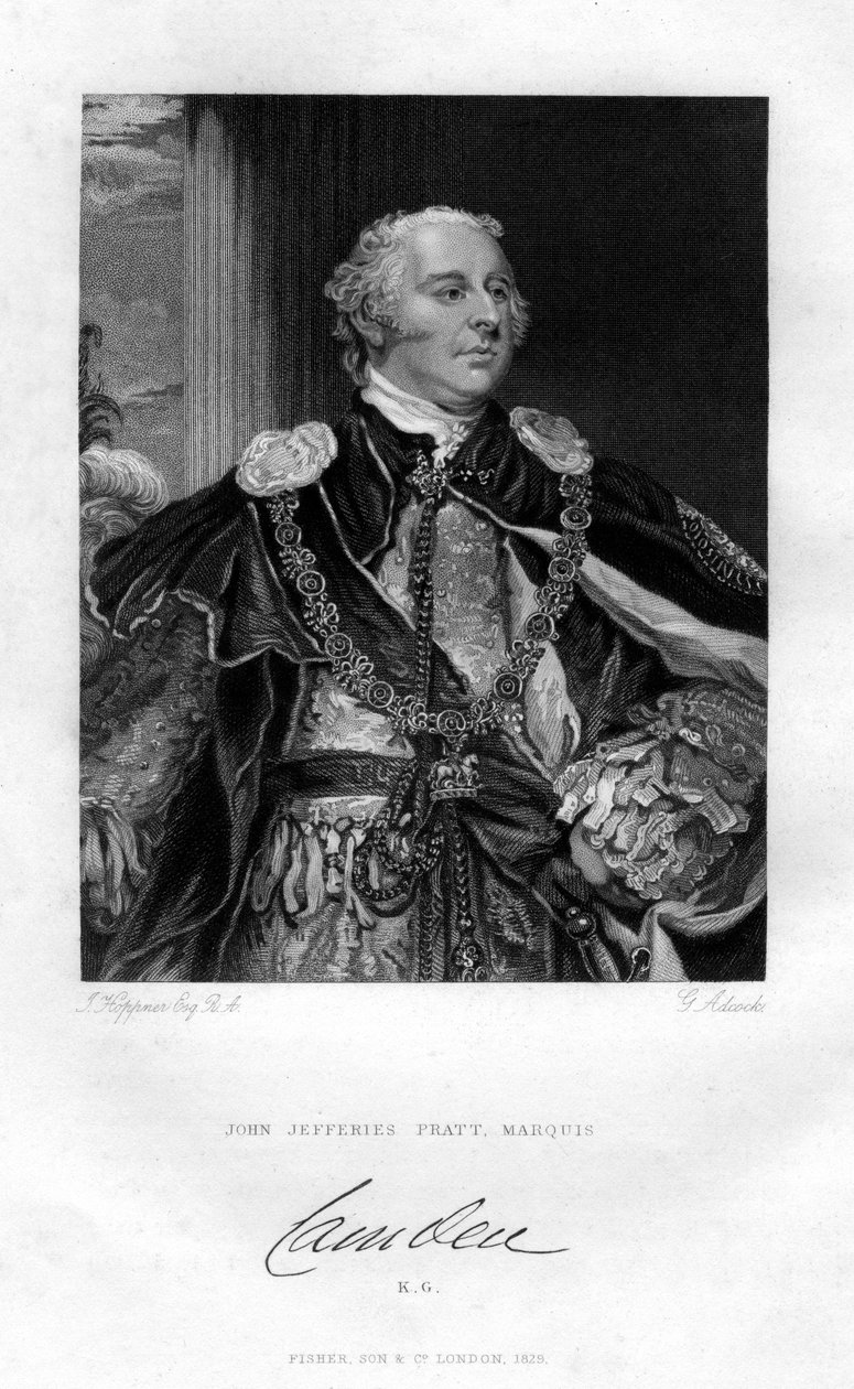 John Jeffreys Pratt, 1. markis av Camden, 1829. av G. H. Adcock