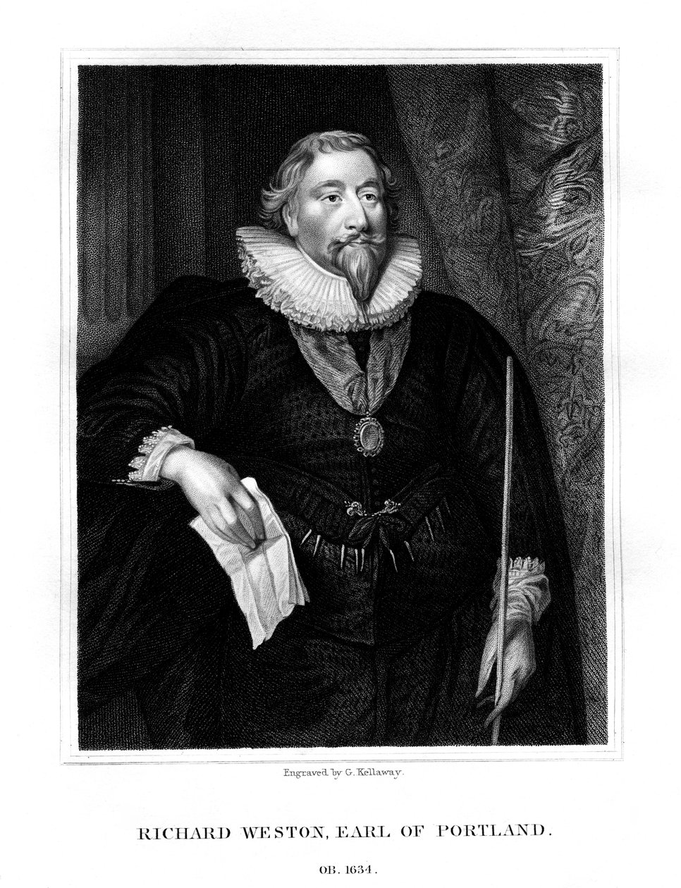 Richard Weston, 1. jarl av Portland, 1825. av G. Kellaway