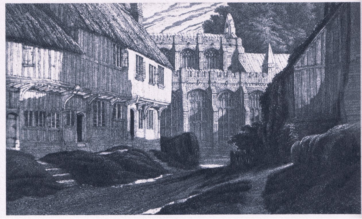 Et minne om Clavering Essex (farge litho) av G. L. Grigg