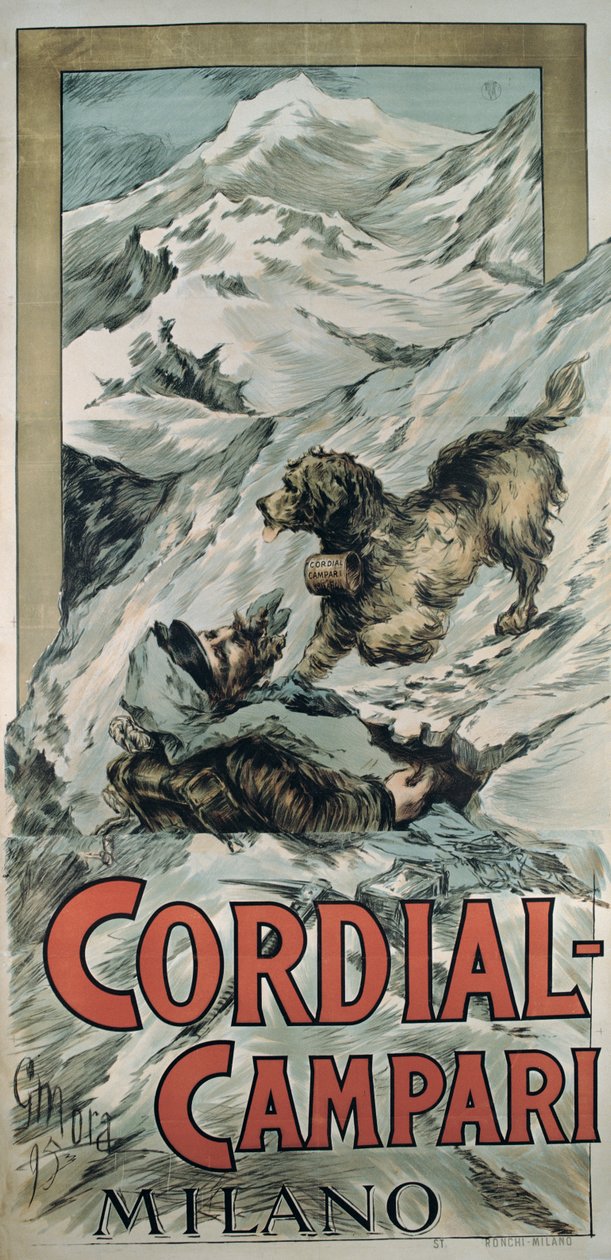 Plakatannonsering «Cordial-Campari Milano» av G. Mora