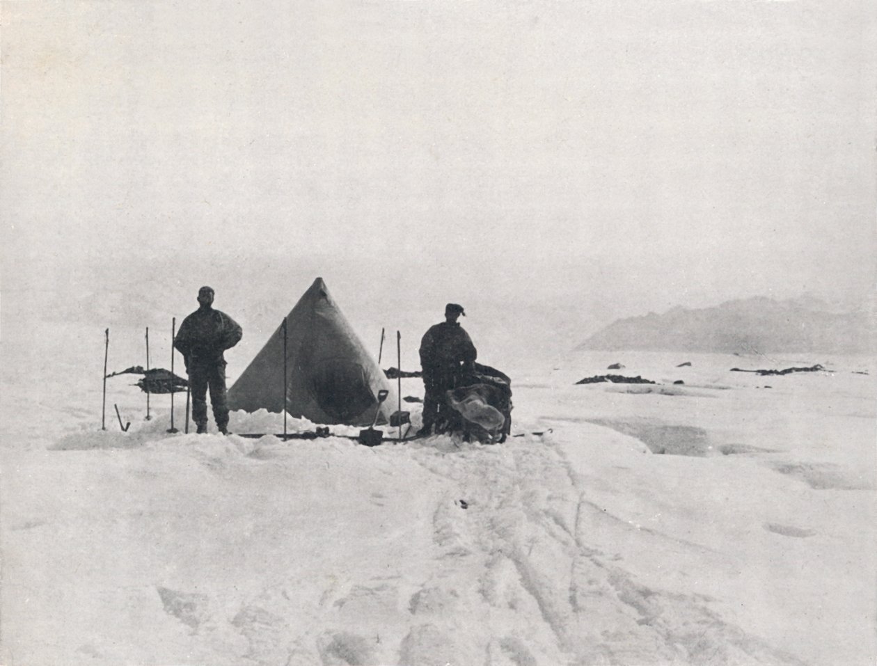 Levicks leir blant sprekker, 1912, 1913 av G. Murray Levick