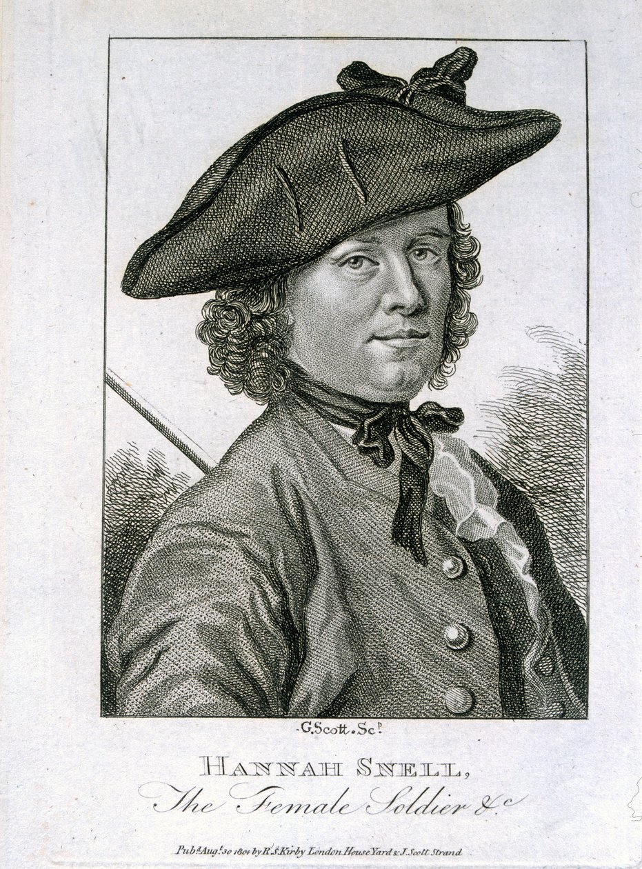Hannah Snell, den kvinnelige soldaten, utgitt av R.S. Kirby, 1804 av G. Scott