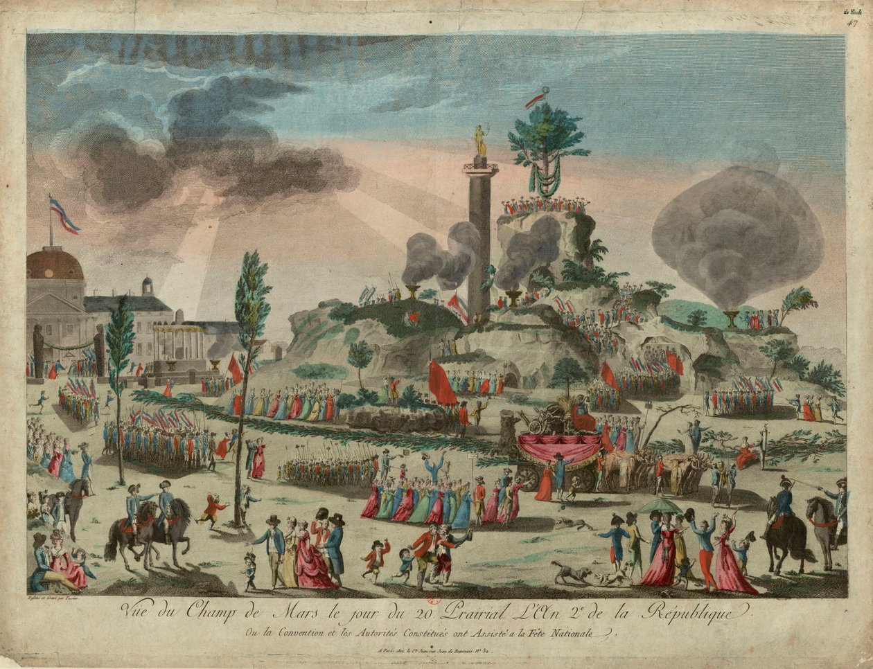 Festivalen for det høyeste vesen på Marsmarken, 8. juni 1794, 1794. av G. Texier