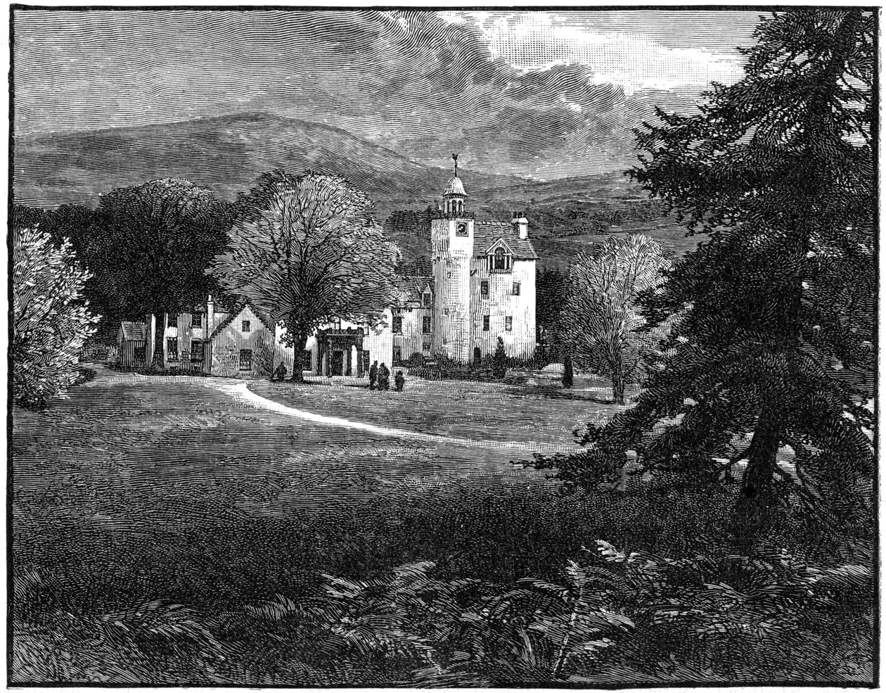 Abergeldie Castle, Aberdeenshire, Skottland, 1900 av G. W. Wilson and Company