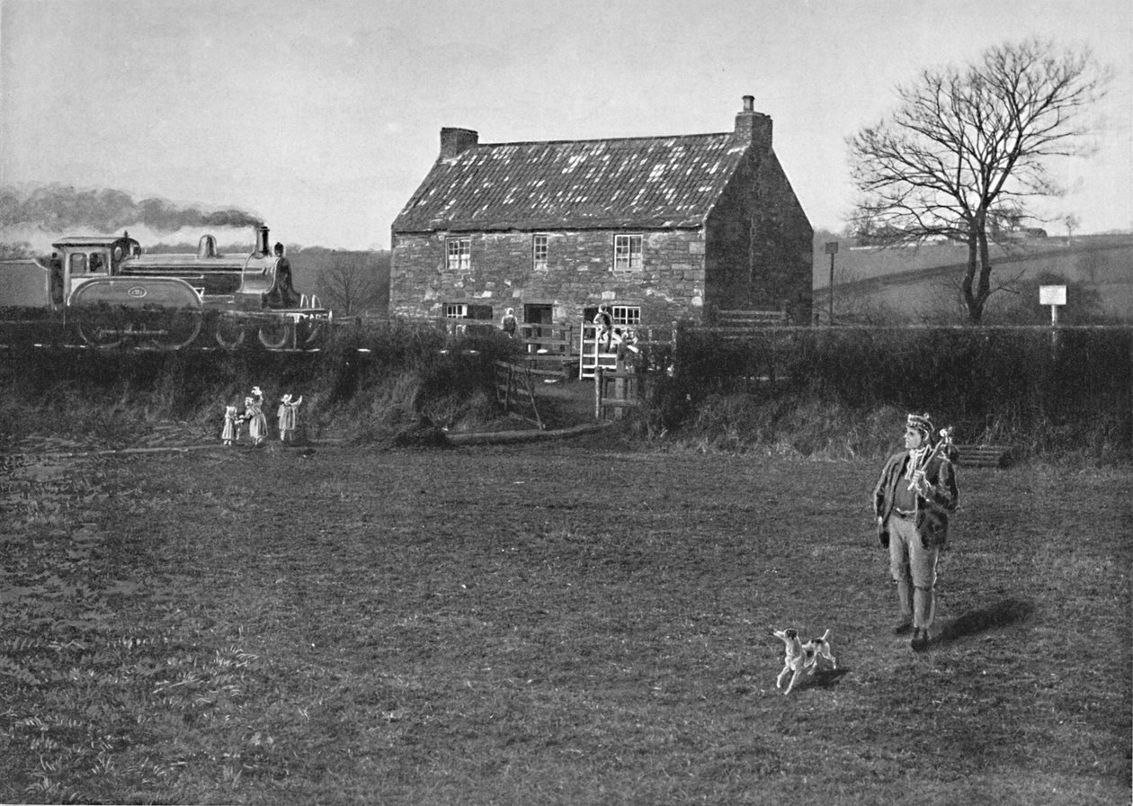 George Stephensons fødested, Wylam, c1896 av G. W. Wilson and Company