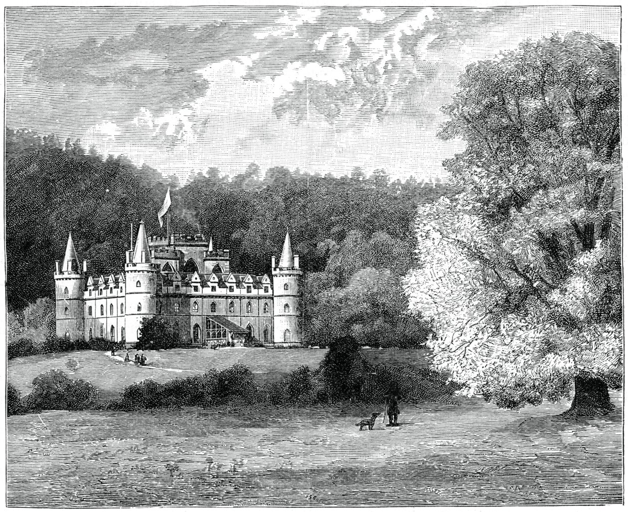 Inveraray Castle, vestlige Skottland, 1900. av G. W. Wilson and Company