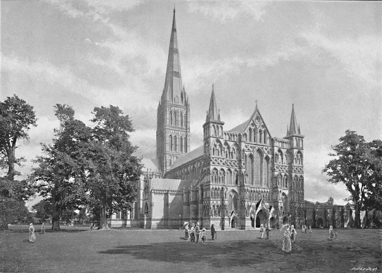 Salisbury Cathedral: West Front, c1896 av G. W. Wilson and Company