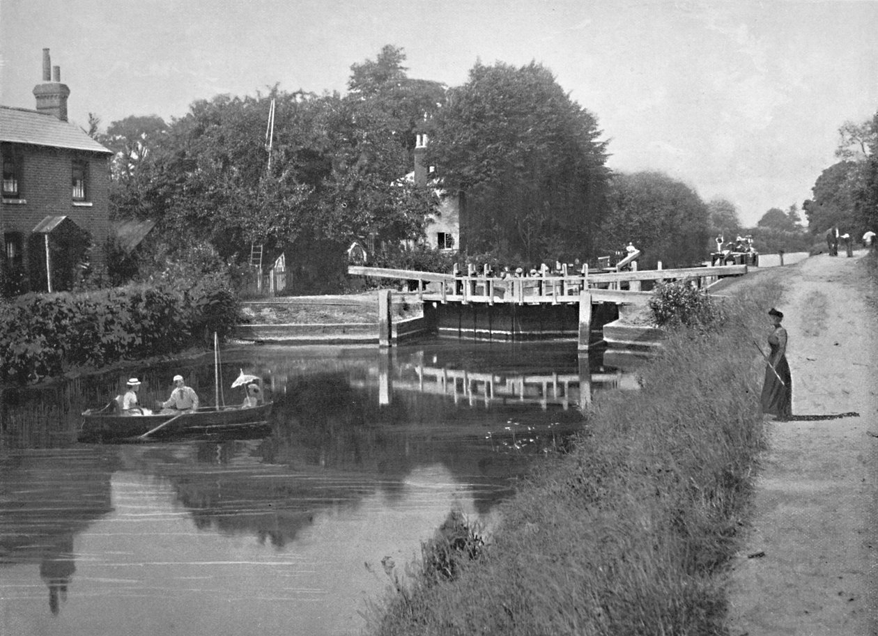 Sonning Lock: On the Thames, c1896 av G. W. Wilson and Company