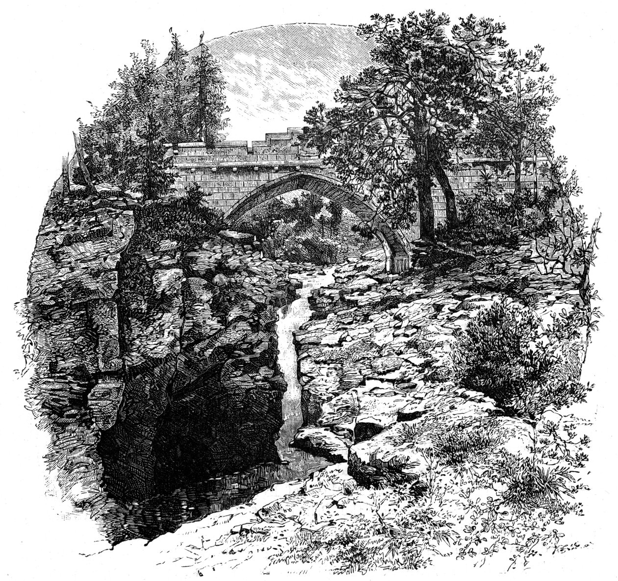 The Linn of Dee, Aberdeenshire, Skottland, 1900. av G. W. Wilson and Company