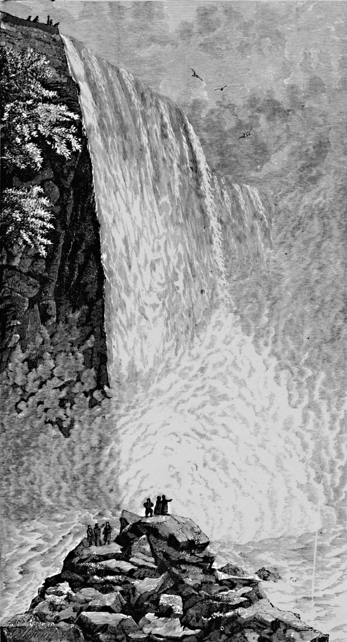 On the Rocks under American Falls, 1883 av G. Wyand