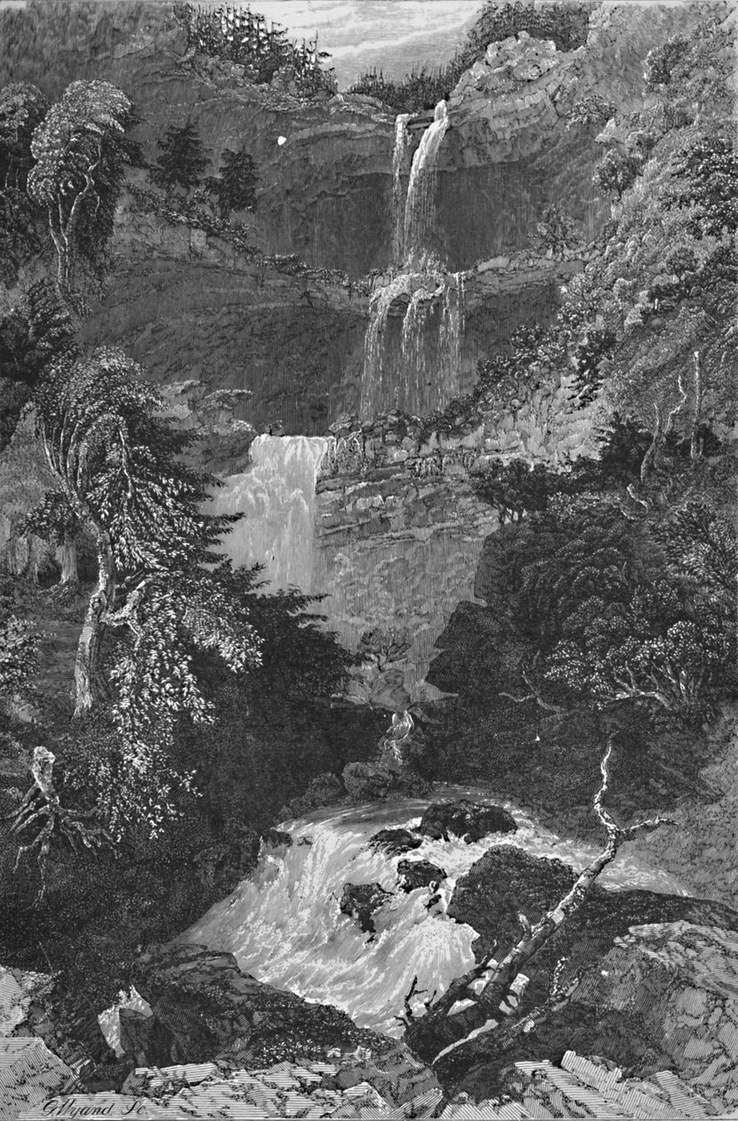 Panorama over Trenton Falls, 1883 av G. Wyand