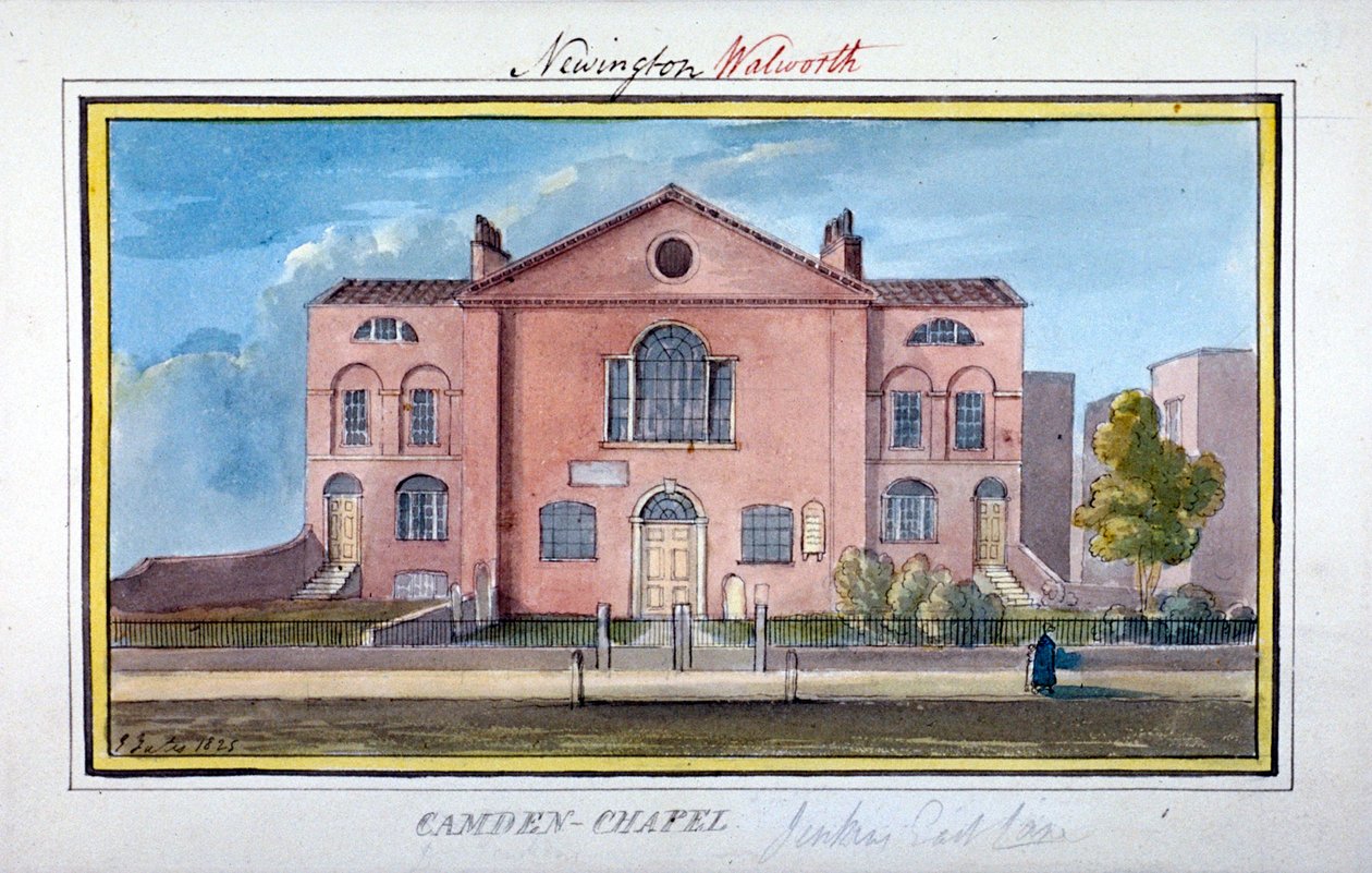 Camden Chapel, East Lane, Southwark, London, 1825 av G Yates