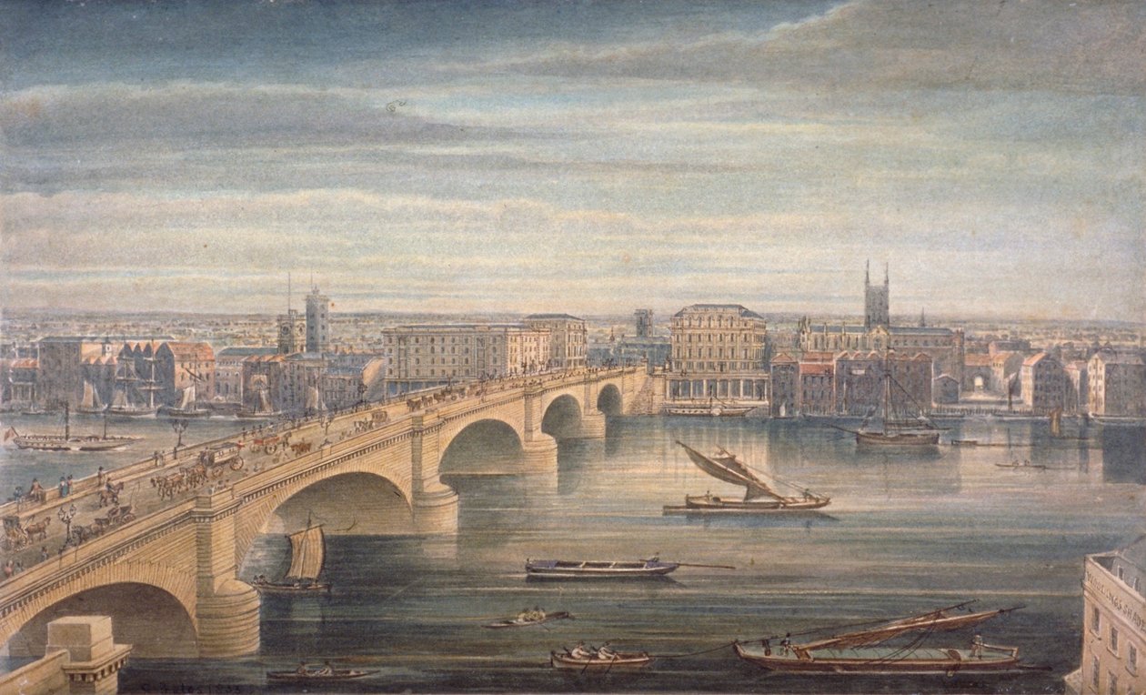 London Bridge, London, c1835 av G Yates