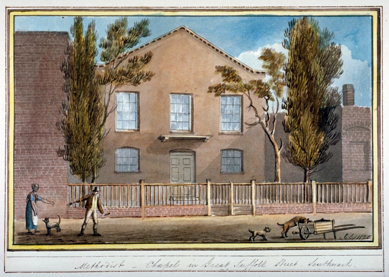 Methodist Chapel, Great Suffolk Street, Southwark, London, 1825 av G Yates