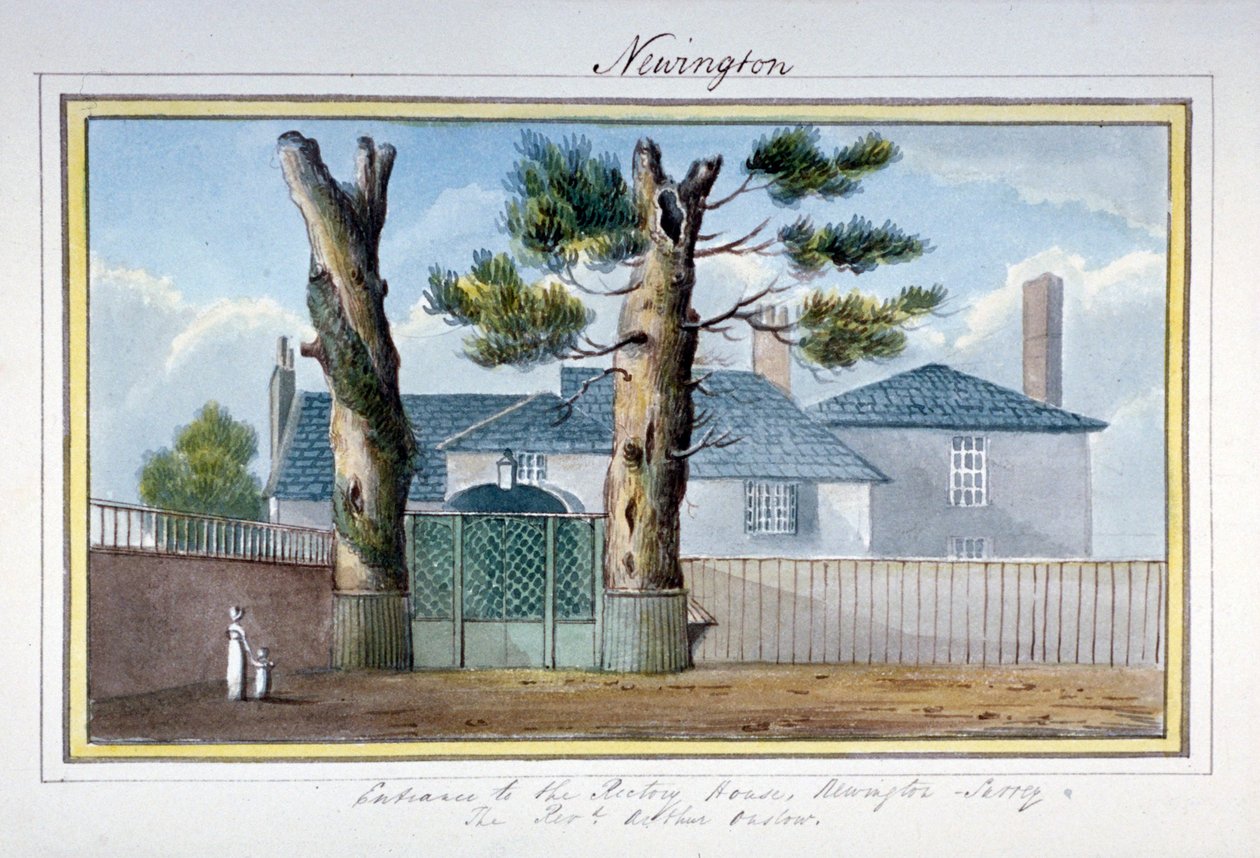 Rektors hus i Newington Butts, Southwark, London, c1825 av G Yates