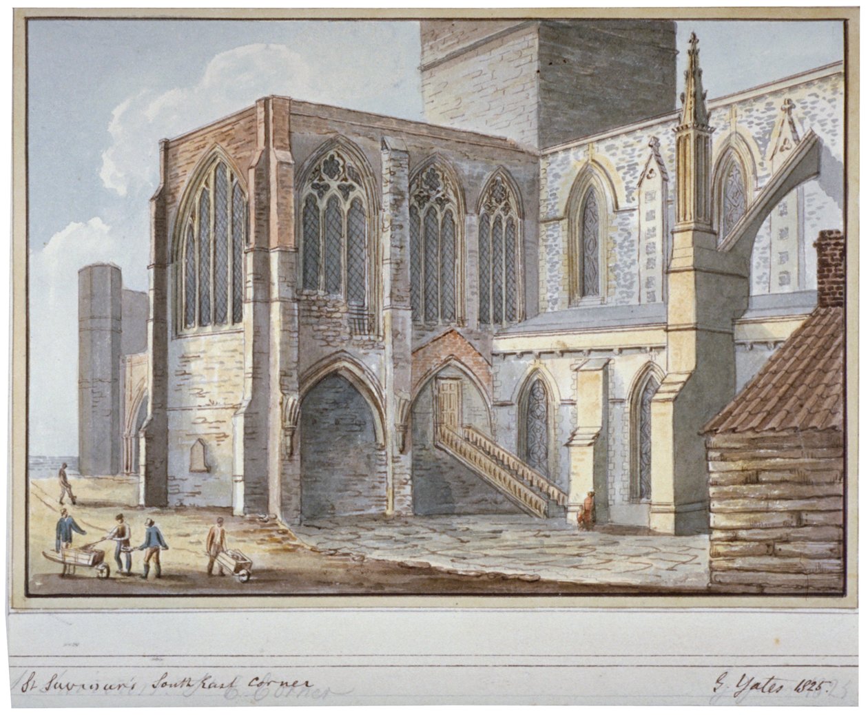 Southwark Cathedral, London, 1825 av G Yates