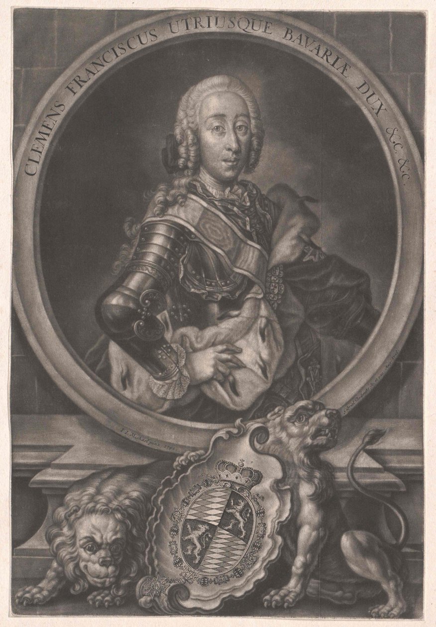 Portrett av hertugen Clement Francis av Bayern (1722-1770) av Gabriel Bodenehr the Younger