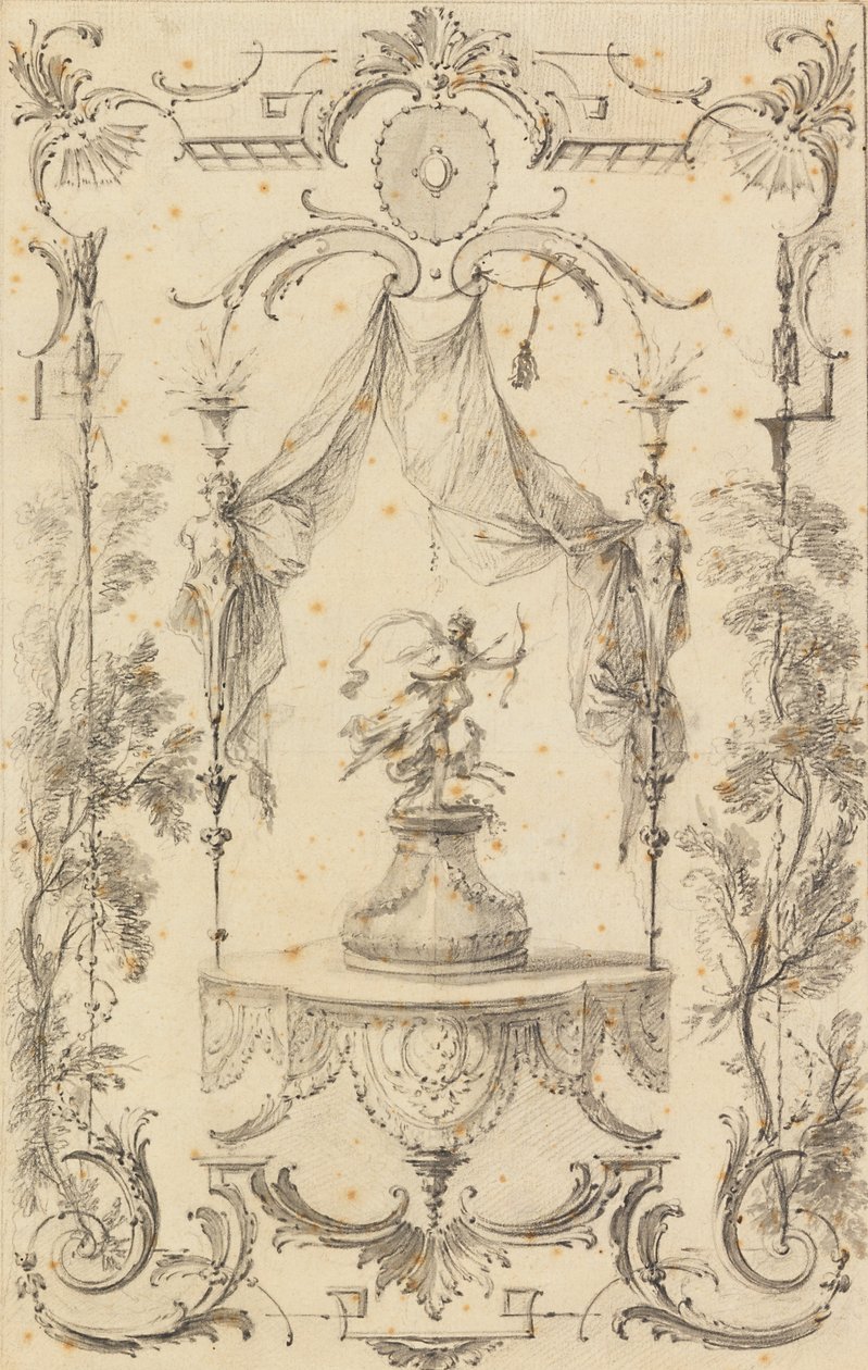 Design for veggpanel på Theme of Diana av Gabriel Huquier