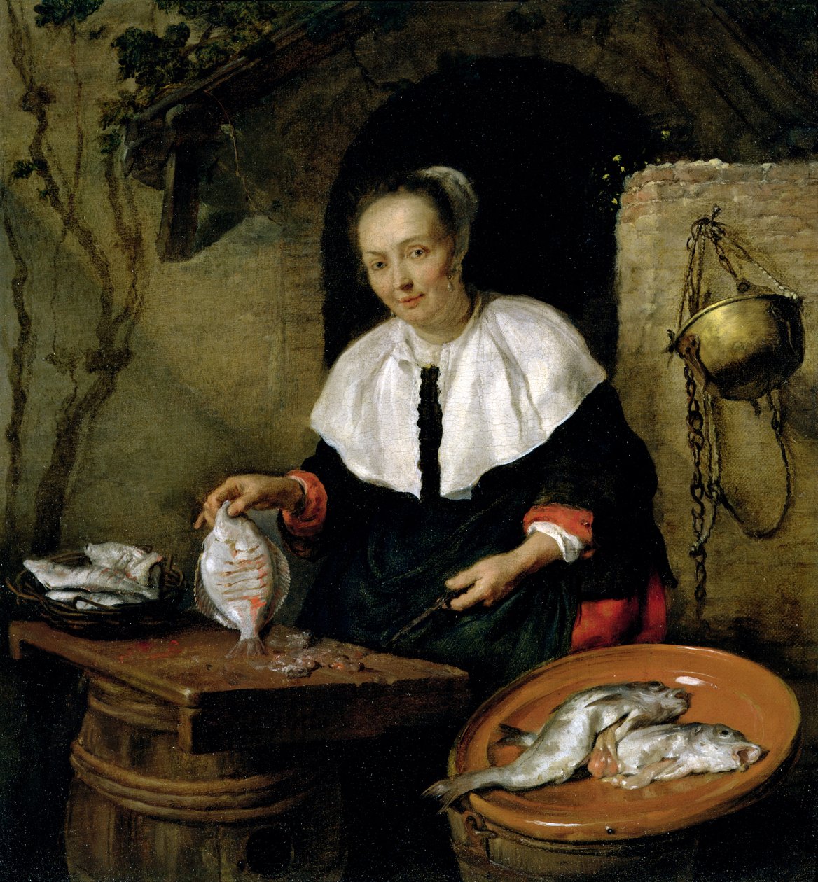 Fiskefruen av Gabriel Metsu