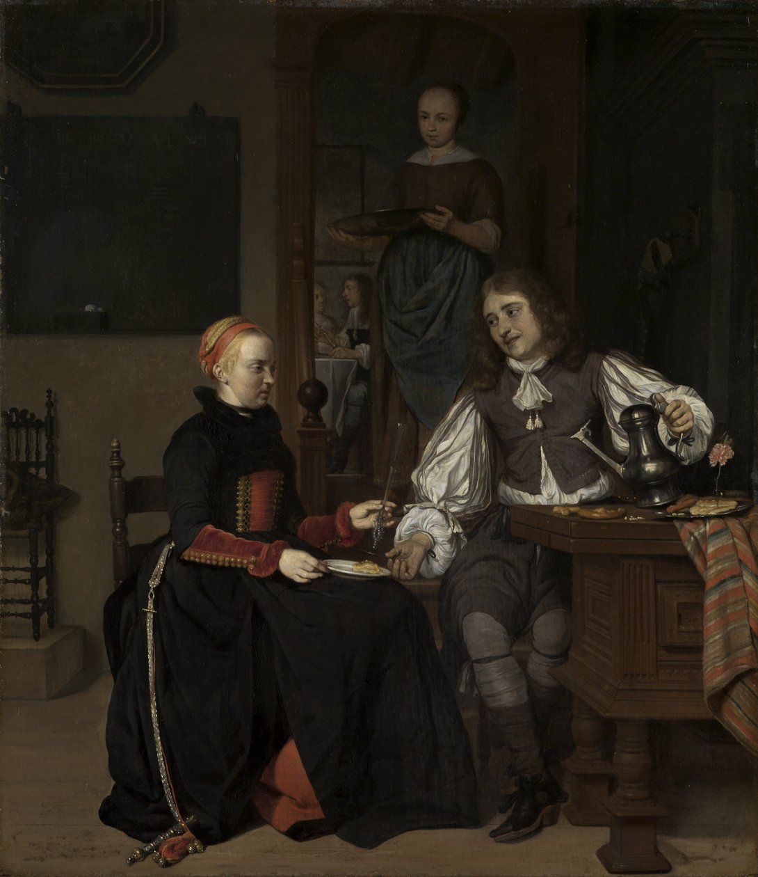 Ungt par til frokost av Gabriel Metsu