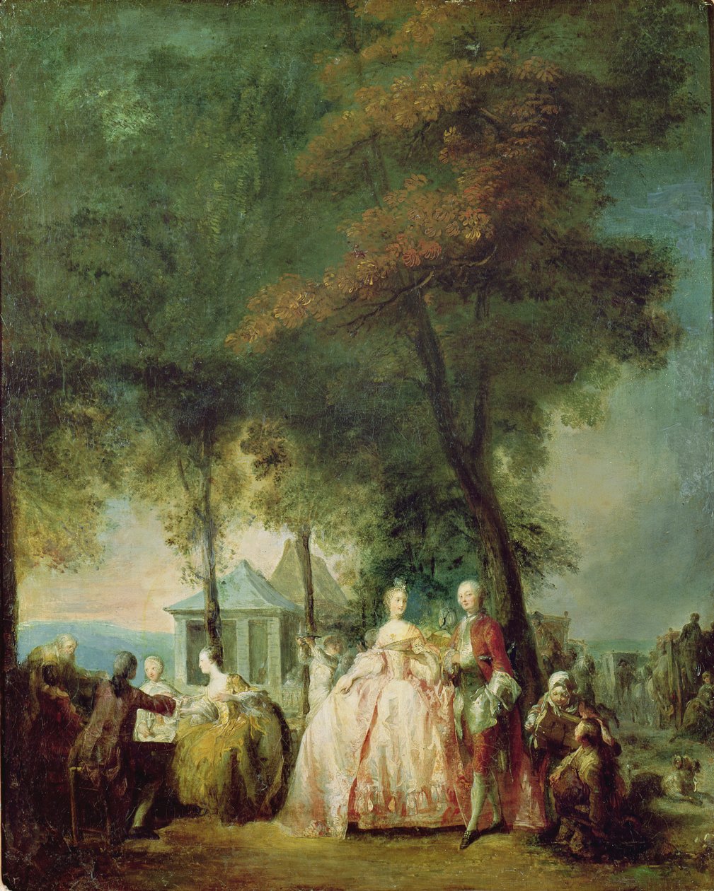 Promenade ved Longchamp, ca. 1760 av Gabriel de Saint Aubin