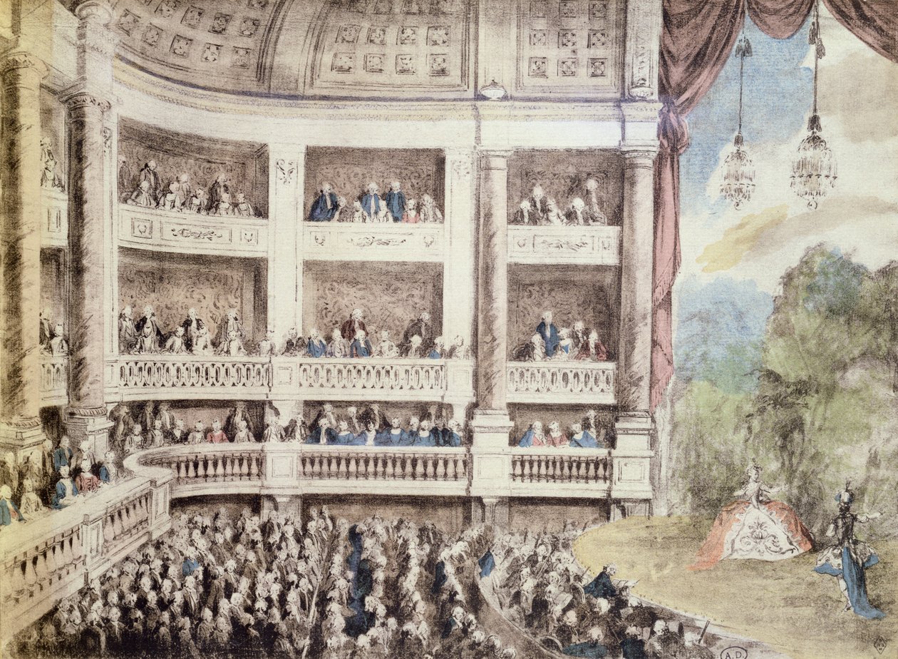 Scene i Operaen, ca. 1760 av Gabriel de Saint Aubin