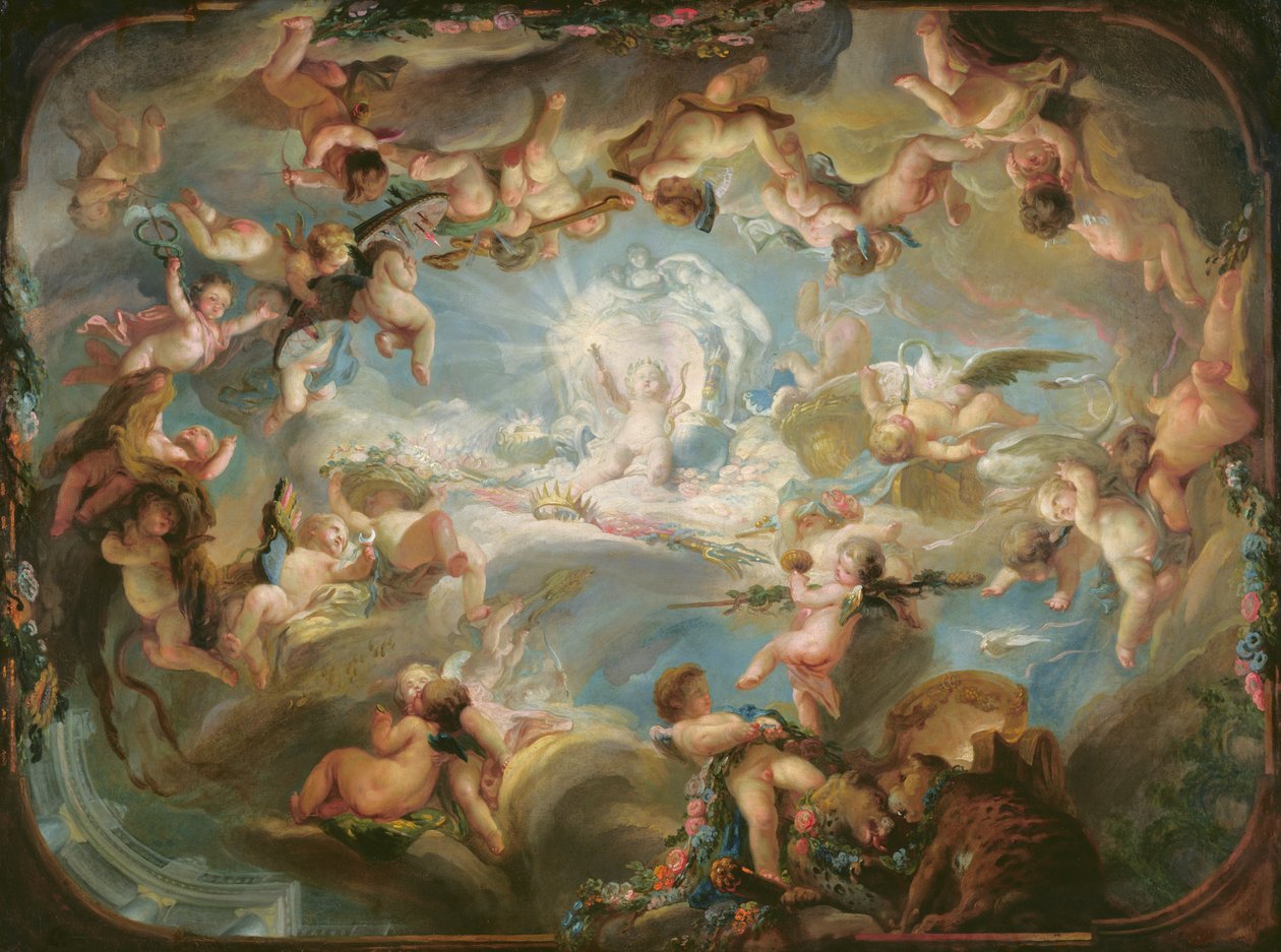 Amors triumf over alle gudene, 1752 av Gabriel de Saint Aubin
