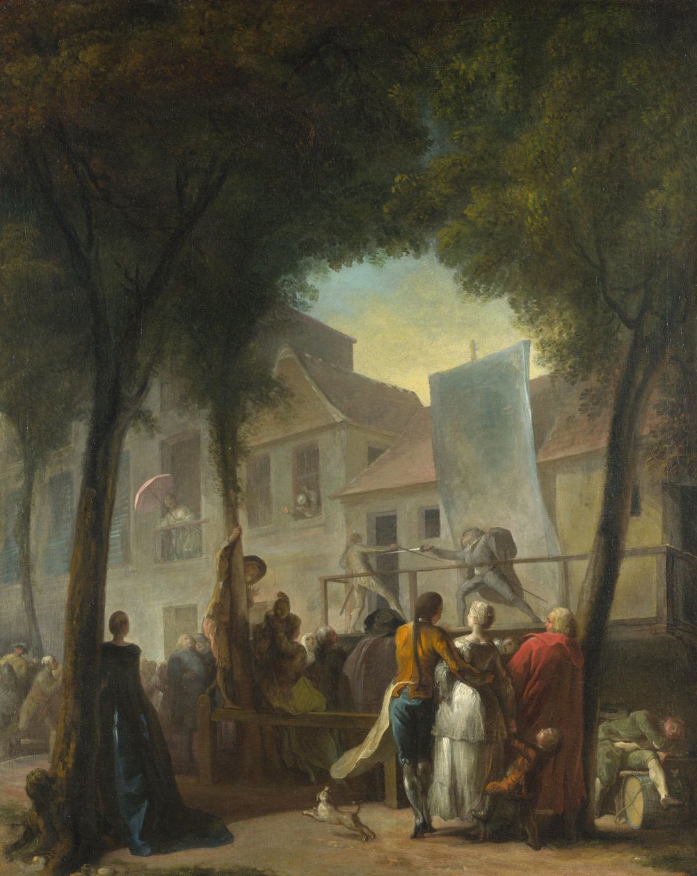 Et gateshow i Paris, 1760 av Gabriel de Saint Aubin