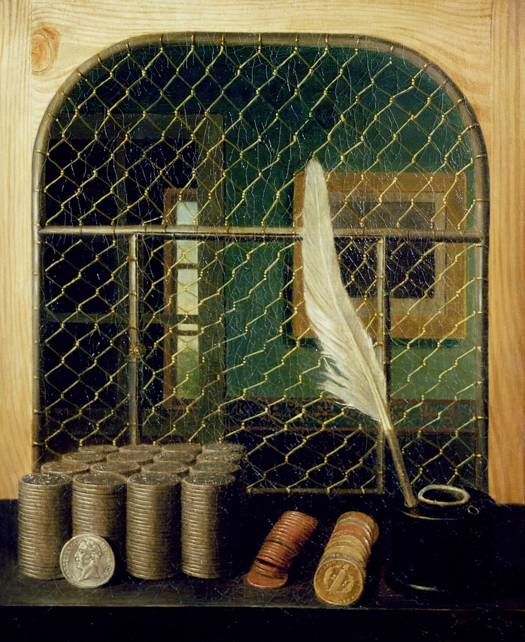 Kassedisk med mynter, 1829 av Gabriel Germain Joncherie